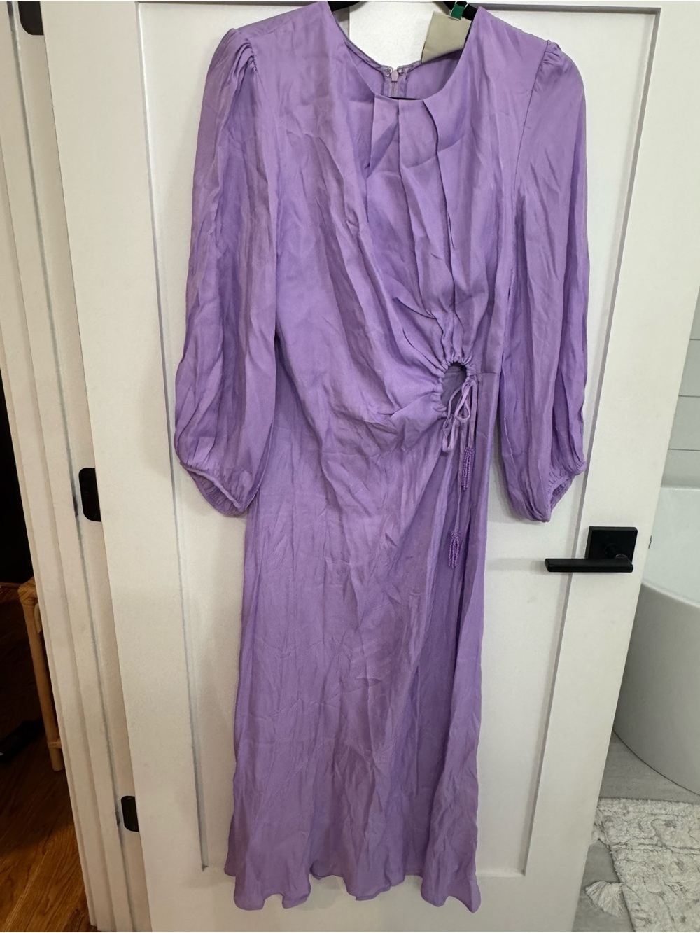 FARM Rio Lilac Piping Midi Dress